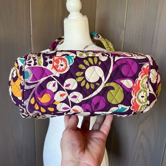 VERA BRADLEY Shoulder Bag Tote Plum Crazy Medium - Picture 9 of 9